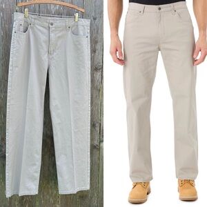 SMITH'S Workwear Mens Size 38 x 32‎  Stretch 5-Pocket Tan Relaxed Canvas Pants